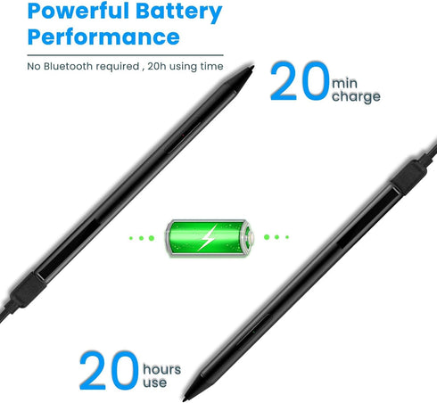 BoxWave Stylus Pen for HP Spectre x360 15t Touch (4hg39av) - ActiveStudio Active Stylus 2020 with Ultra Fine Tip - Jet