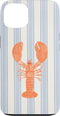 Retro Beachy Summer Lobster Stripes Aesthetic Case for iPhone 13