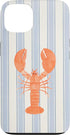 Retro Beachy Summer Lobster Stripes Aesthetic Case for iPhone 13