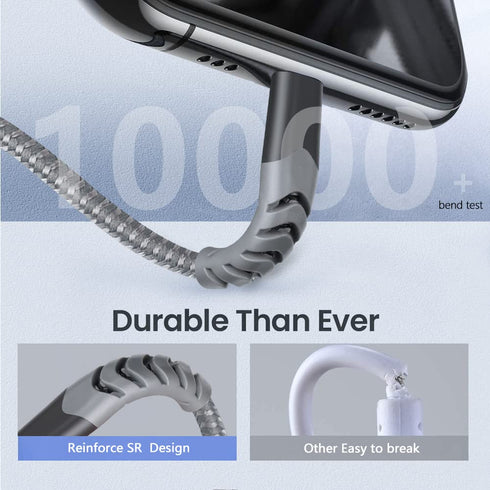 iPhone Charger Lightning Cable 3 Pack 3FT, Apple MFi Certified USB to Lightning Fast Charging Cord