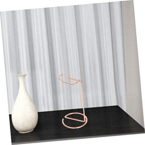 Headset Simple Headphone Stand, Desktop Speaker Stand Accessory, Earphone Supporting Hanger Iron Rose Gold