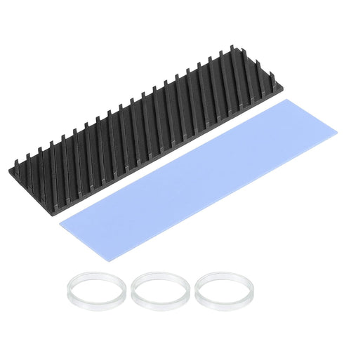 MECCANIXITY Copper Heatsink Coated Graphene 70x20x3mm with Thermal Pad for M.2 SSD PC, Laptop Cooler Set