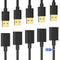 USB Extender Cord 10FT (5 Pack), USB 2.0 Extension Cable, USB A Male to Female, Compatible for USB Flash Drive, Hard