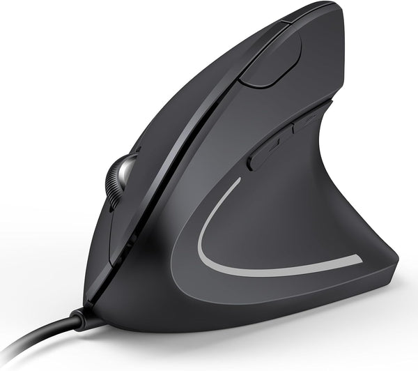 TECKNET Wired Mouse, 6400 DPI Ergonomic Vertical Mouse with 6 Buttons, Compatible with Windows/Chrome/Laptop/Computer