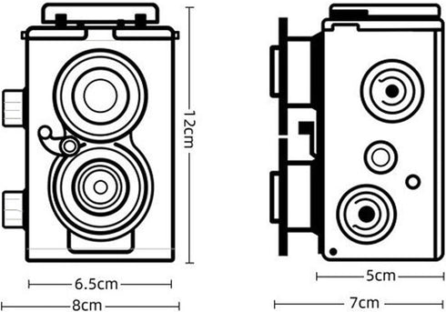 Tangxi 35MM 35MM 135 Dual Lens Film Camera, Vintage Retro TLR, DIY Assembly, Waist Level Viewfinder, Compatible