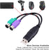 UCEC PS/2 to USB Adapter Converter for PS2 Keyboard and Mouse