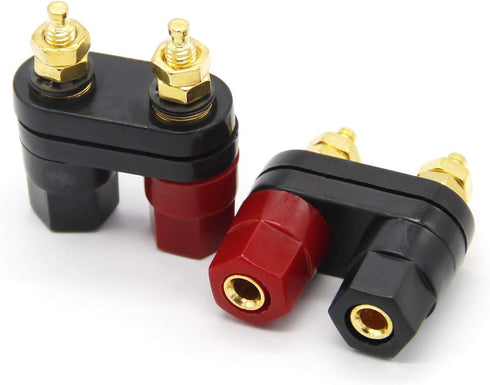 4Pcs Banana Plug Jack Female Socket Gold Plated Terminal Binding Post for Speaker Amplifier