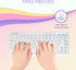 Perixx PERIBOARD-407W ES Mini Teclado USB, Chiclet Keys, QWERTY Español (White)