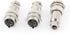 uxcell GX16-3 3 Terminals 16mm Male to Female Panel Metal Connector, 3Pcs