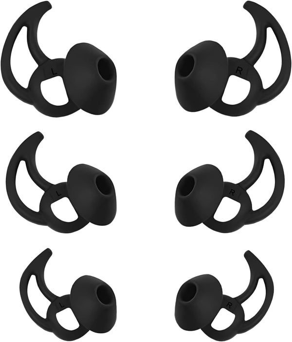 Earbud Replacement Tips, Silicone Earbud Caps Compatible with Bose Quietcomfort and Sport Headphone, 3 Pairs S M L