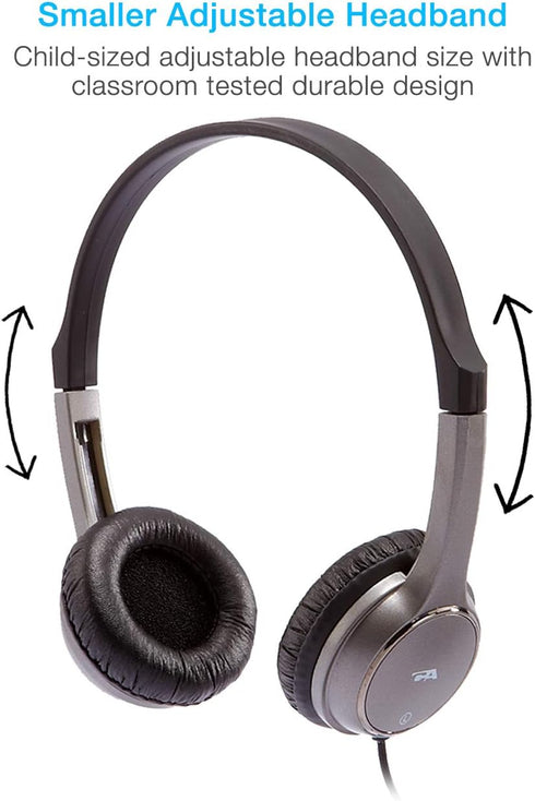 Cyber Acoustics Lightweight 3.5mm Stereo Headphones for Kids (ACM-7000) - Great for Tablets, Chromebooks, Laptops, PCs,
