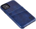 Dockem Wallet Case for iPhone 11 with Built-in Metal Plate for Magnetic Mounting & 2 Credit Card Holders, Navy Blue