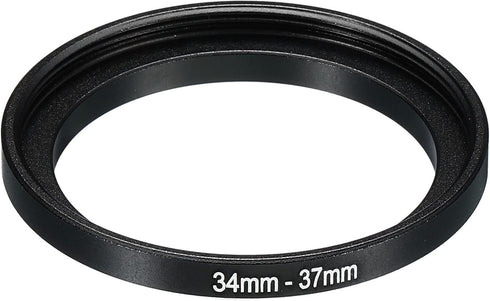 PATIKIL 34mm-37mm Metal Step Up Ring, Aluminum Camera Lens Filter Adapter Ring for Lenses Hood, Black