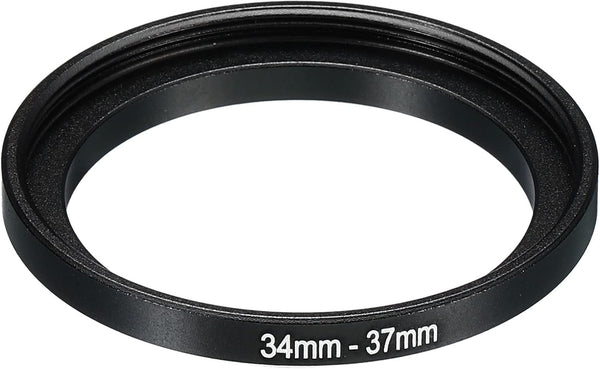 PATIKIL 34mm-37mm Metal Step Up Ring, Aluminum Camera Lens Filter Adapter Ring for Lenses Hood, Black