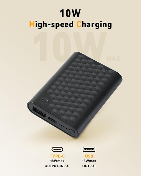 Wulcea 6000mAh 5V/2A Pack Portable Power Bank - USB Charger for Heated Clothing, Jackets, Vests, Scarves, Hats