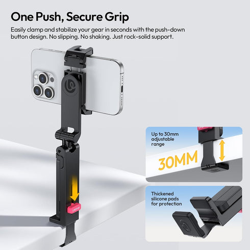 ULANZI MA89 2025 360 Foldable Airplane Phone Holder Mount, Rotation Airplane Travel Essentials, Long Flight Must Haves