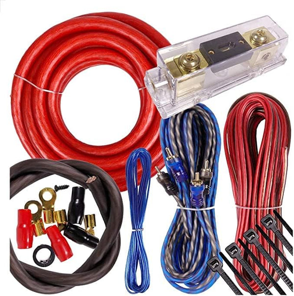 Complete 4000W Gravity 0 Gauge Amplifier Installation Wiring Kit Amp Pk3 0 Ga Blue for Car/Truck/Motorcycle/RV/ATV