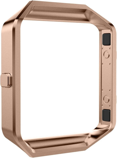 LEEFOX 10 Pack Compatible Fitbit Blaze Bands with Rose Gold Frame, Sport Silicone Replacement Strap for Large