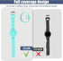 2pcs Kids Wristbands for Airtag, Adjustable Waterproof Silicone Bracelet for Toddler Child GPS Tracking (Yellow, Mint