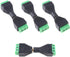 Glarks 8Pcs 3.5mm Stereo Audio Balanced Male & Female Jack to AV 3-Screw Video Balun Terminal Adapter Connector