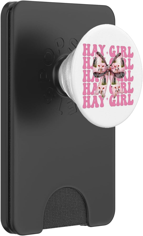 Womens Coquette Bow Dairy Farmer Cow Farming Gifts Hay Girl Funny Dairy Farmer Cow Dairy Farming Coquette Bow PopSockets PopWallet