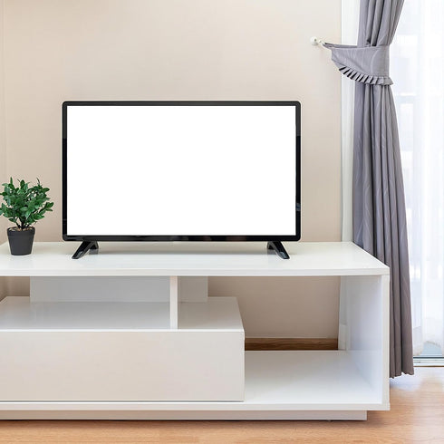 UKCOCO Tv Table Support and Replacement Base Stand with Screws Black Tv Holder Bracket for Flat Screen Televisions