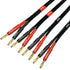 CESS-037-2f Banana Plug Male to Male Speaker Cable 12 Gauge 680 Strand Count Silicone Soft Wire, 2 Cables (2 FEET)