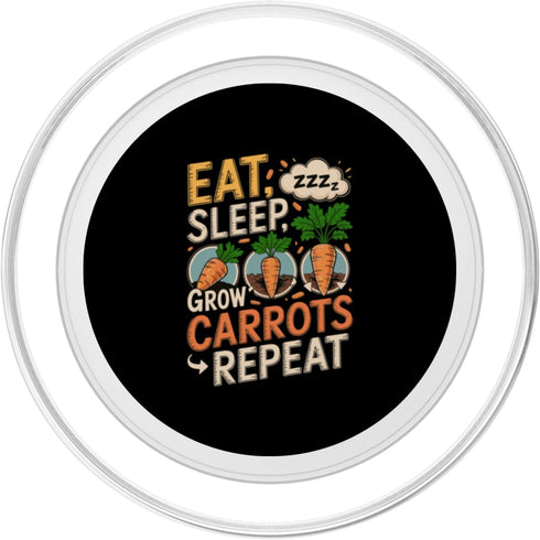 Vegetables Carrots Lover Gifts Eat Sleep Grow Carrots Repeat Funny Carrot Lover PopSockets PopGrip for MagSafe