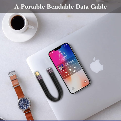 USB4 Thunderbolt 4 Cable, 100W USB C Female to Male, 40Gbps Data Transfer, Short USB C Cable, 8K Display Support