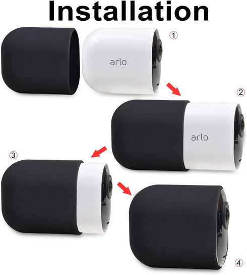 Silicone Skins for Arlo Pro 4/Ultra 2, 4 Pack Protective Case Cover for Arlo Ultra/Ultra 2 & Pro 4/Pro 3 Camera