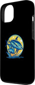 Yellowfin Tuna Fishing Ahi Fish Ocean Designs 13 Yellowfin Tuna With Dolphins Case for iPhone
