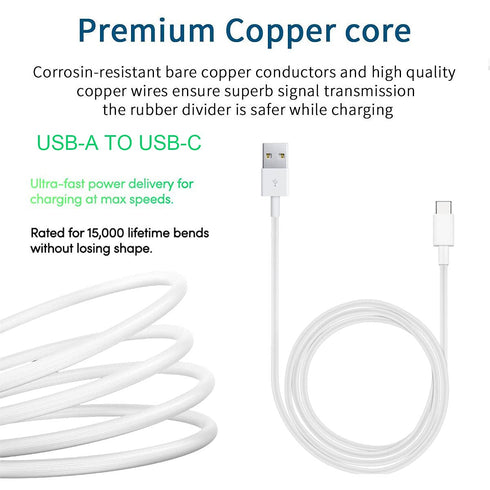 5FT USB C Charger Cable for New Samsung Galaxy Z Flip 5, Z Flip 4, Z Flip 3, Z Flip 2, Samsung Galaxy Z Fold 5, Fold 4,
