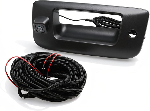 Yunnergo Rear View Backup Camera w/Tailgate Handle Compatible with 2007-2013 Silverado/Sierra 1500 2500HD