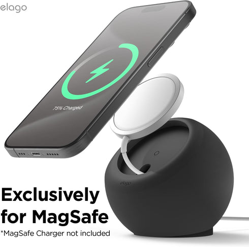 elago MS2 Charging Stand Compatible with MagSafe Charger, Premium Silicone for iPhone 16/15/14/13/12 Series