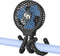 WiHoo Mini Handheld Stroller Fan, Personal Portable Car Seat Baby Fan with Flexible Tripod, USB or Battery Operated,