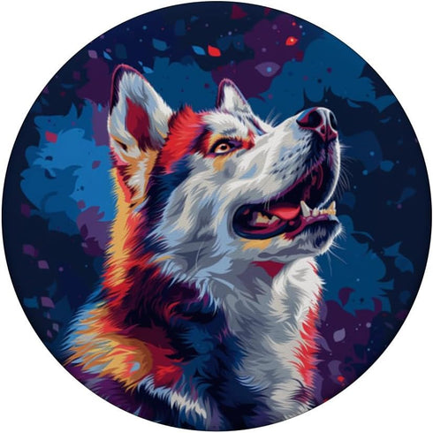 Siberian Husky Colorful Graphic PopSockets Standard PopGrip