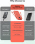 Rngsnoy 12000mAh 22.5W Pack Portable Charger, Fast Charging Power Bank with Built-in Cables & Wall Plug, Travel