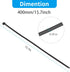 16 Inch 100 PCS,200 LBS XINGO Black Large Zip Ties Heavy Duty Ultra Strong Plastic Wire Ties, Large Cable Ties Extra