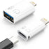 MoKo USB C Female to Lightning Male Adapter, Lightning to USB-A OTG Connector for iPhone 14/13/12/11 Pro Max