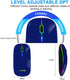 Wireless Bluetooth Mouse for Laptop - Rechargeable 2.4G USB Optical Mouse, LED Slim Dual Mode (Dark Blue)