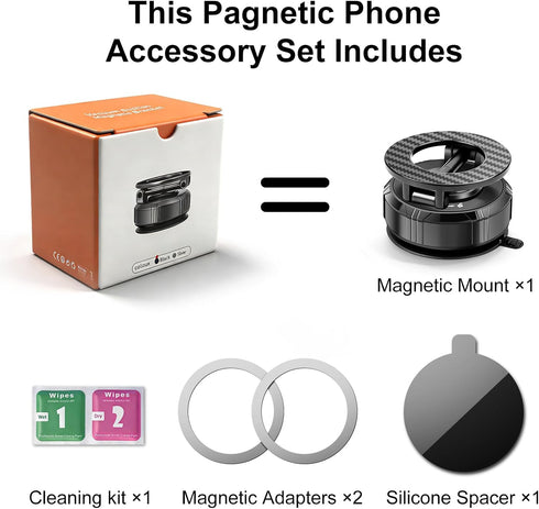 ROMITAKE 360 17/16/15/14 Car Mount, Vacuum Suction Phone Holder for Car, Car Phone Holder Mount, Adjustable Phone