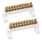 uxcell Terminal Block Connector Bar, 10 Positions Single Row Electric Barrier Bar, 2 Pcs