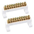 uxcell Terminal Block Connector Bar, 10 Positions Single Row Electric Barrier Bar, 2 Pcs