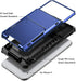 Vofolen Case for iPhone 11 Wallet 4-Card Holder ID Slot Flip Door Hidden Pocket Anti-Scratch