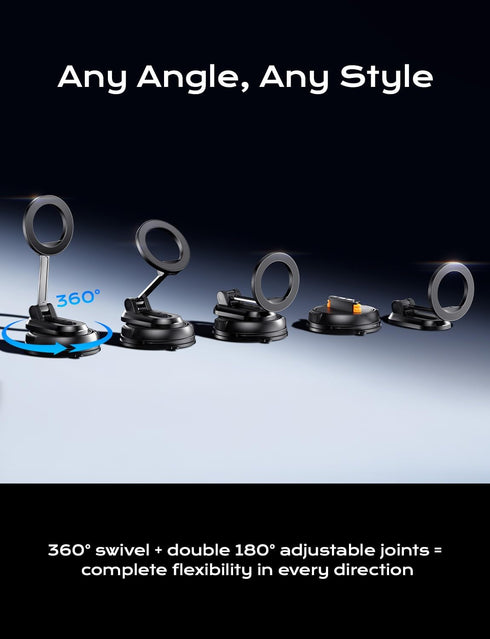 XO Simple is Beauty 360 iPhone16/15/14/13/12 Car Phone Holder for Magsafe,Ultra Magnetic and Strong Suction Adjustable