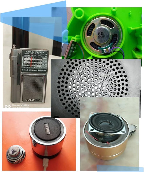 Fielect DIY Magnetic Speaker 3W 4 Ohm Full Range Audio Speaker, Stereo Woofer Replacement for Arduino, 52mm Diameter
