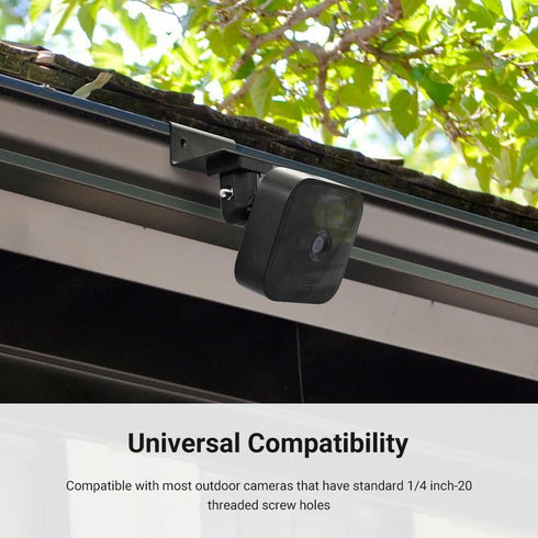 Holicfun Outdoor Security Camera Gutter Mount, Compatible with Ring, Blink, Eufy, Google Nest, Arlo, and More - White