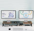 2 Dual Monitor Stand Riser, Large Wood Monitor Riser for Monitors, Monitor Lift with Storage for Desk, Sturdy