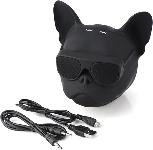 Tbest French Bulldog Speaker,Portable Dog Shaped Stereo Sound Music Player Bluetooth Speaker