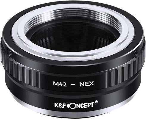 K&F Concept Lens Mount Adapter, M42 Lens to NEX E-Mount Camera, Compatible with Sony Alpha NEX Series